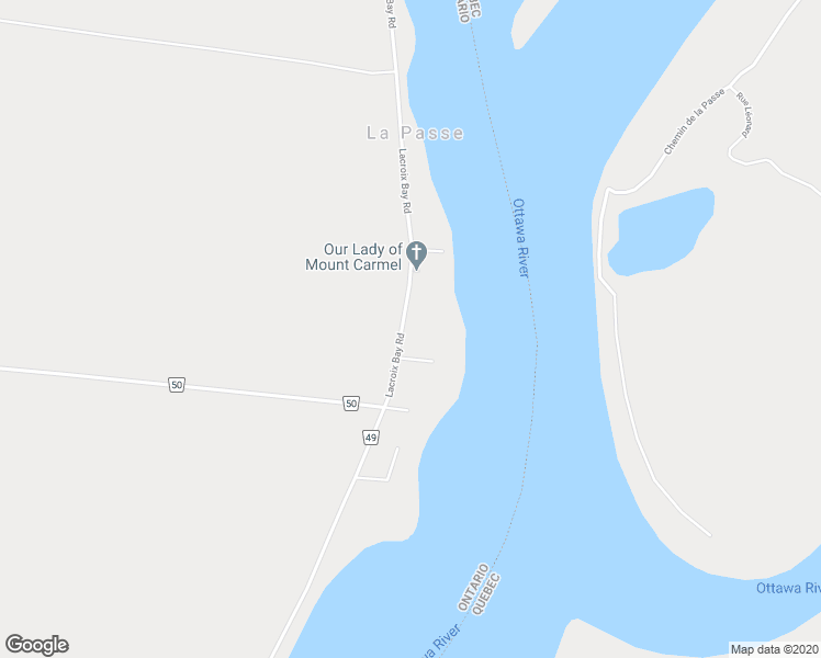 map of restaurants, bars, coffee shops, grocery stores, and more near 48 Lacroix Bay Road in Whitewater Region