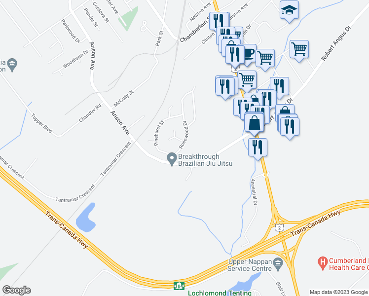 map of restaurants, bars, coffee shops, grocery stores, and more near 15 Rosewood Drive in Amherst