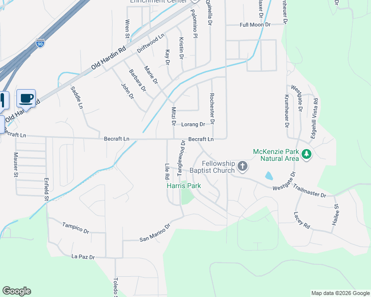 map of restaurants, bars, coffee shops, grocery stores, and more near 726 Brookwood Drive in Billings