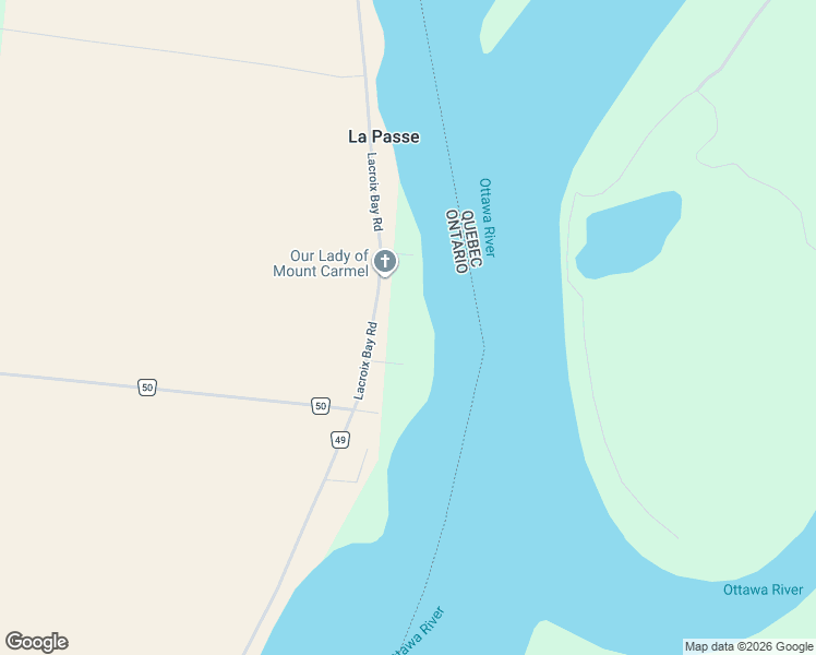 map of restaurants, bars, coffee shops, grocery stores, and more near 58 Lacroix Bay Road in Westmeath