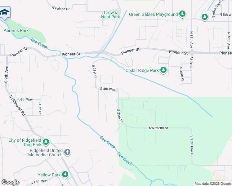 map of restaurants, bars, coffee shops, grocery stores, and more near 2447 South 4th Way in Ridgefield