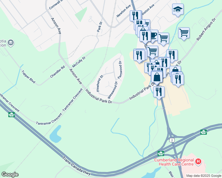 map of restaurants, bars, coffee shops, grocery stores, and more near 15 Rosewood Drive in Amherst