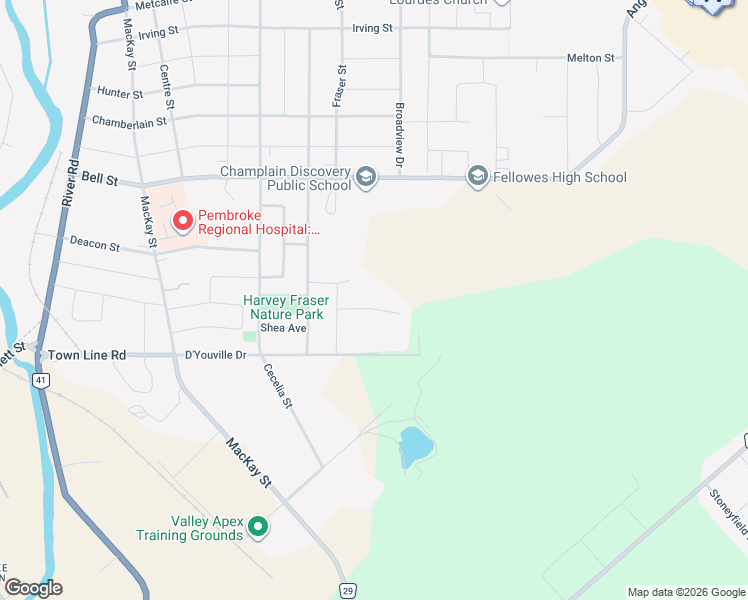 map of restaurants, bars, coffee shops, grocery stores, and more near 143 Poplar Ridge Road in Pembroke