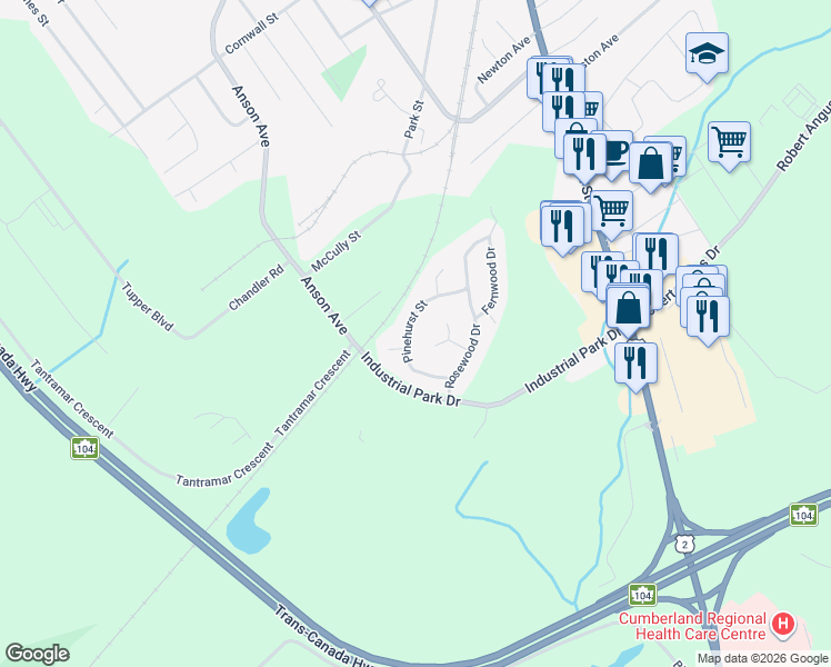 map of restaurants, bars, coffee shops, grocery stores, and more near 25 Pinehurst Street in Amherst