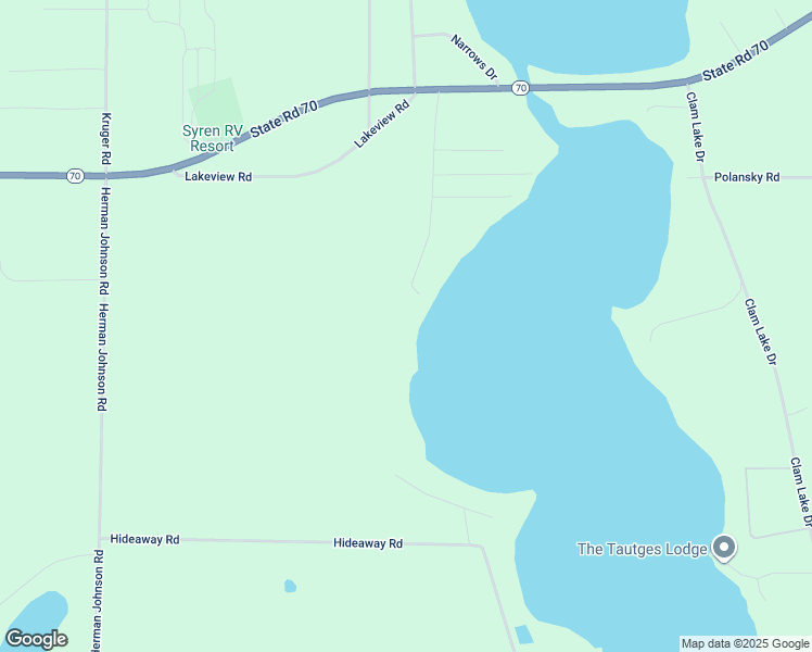 map of restaurants, bars, coffee shops, grocery stores, and more near 24688 Sunfish Bay Road in Siren