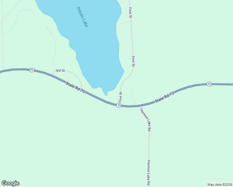 map of restaurants, bars, coffee shops, grocery stores, and more near N4891 1st Street in Spooner