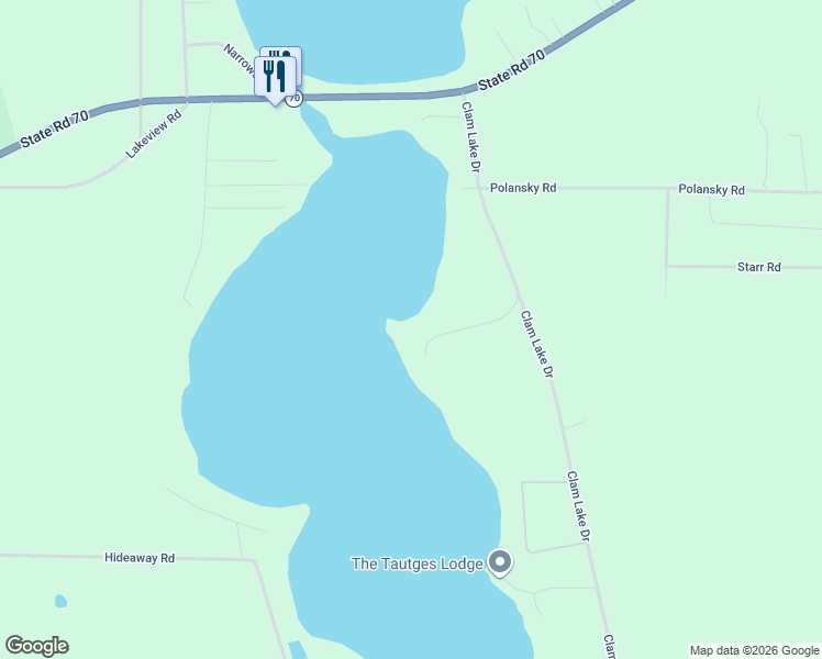 map of restaurants, bars, coffee shops, grocery stores, and more near 6602 Southview Point in Siren