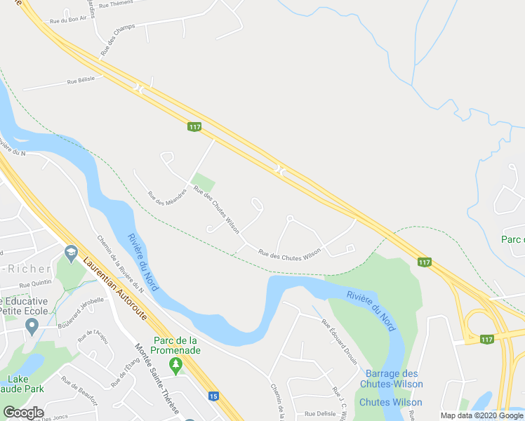map of restaurants, bars, coffee shops, grocery stores, and more near 162 Rue de la Randonnée in Saint-Jérôme