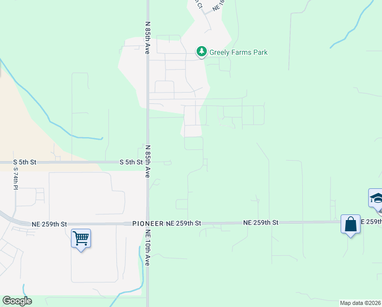 map of restaurants, bars, coffee shops, grocery stores, and more near 26603 Northeast 10th Avenue in Ridgefield