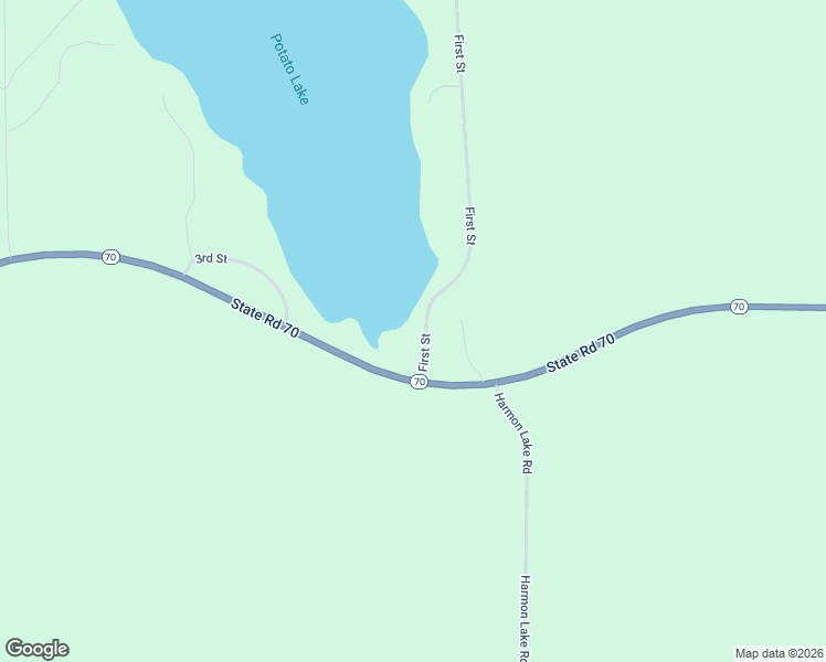 map of restaurants, bars, coffee shops, grocery stores, and more near N4891 First Street in Spooner