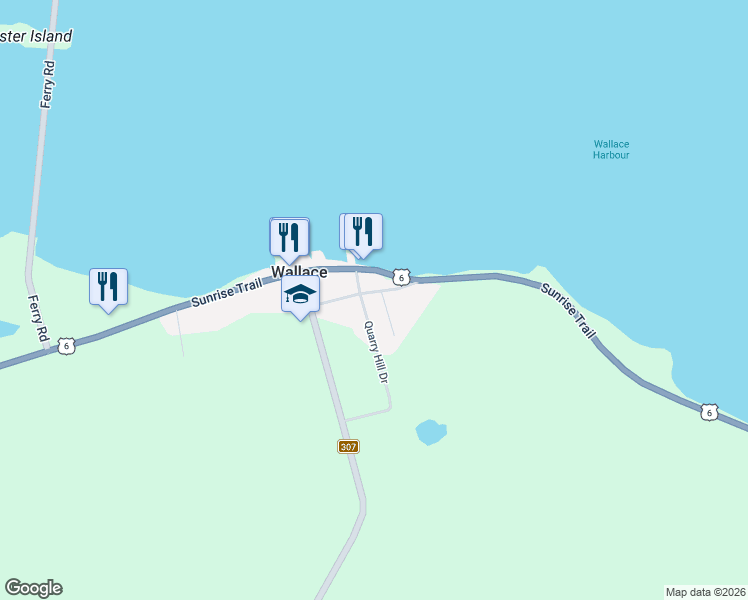map of restaurants, bars, coffee shops, grocery stores, and more near 104 Quarry Hill Drive in Wallace