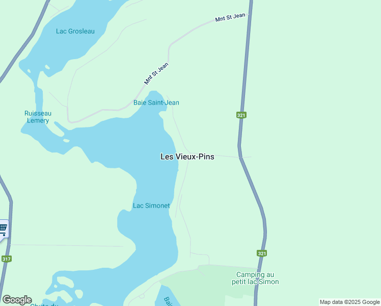 map of restaurants, bars, coffee shops, grocery stores, and more near 1313 Montée Larouche in Saint-André-Avellin