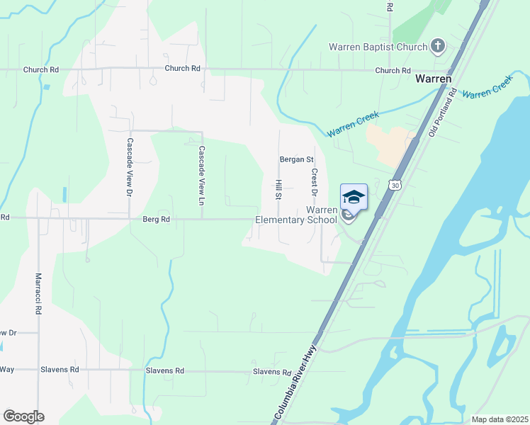 map of restaurants, bars, coffee shops, grocery stores, and more near 34337 Berg Road in Warren