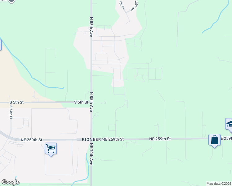 map of restaurants, bars, coffee shops, grocery stores, and more near 366 South 87th Avenue in Ridgefield