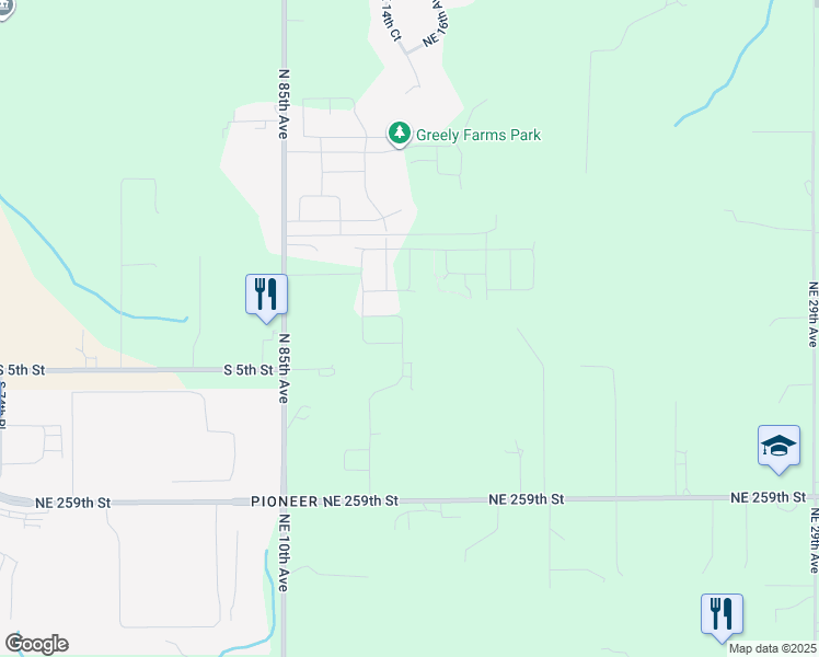 map of restaurants, bars, coffee shops, grocery stores, and more near 26603 Northeast 10th Avenue in Ridgefield