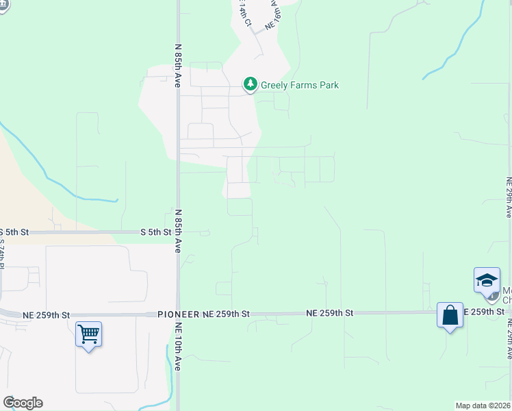 map of restaurants, bars, coffee shops, grocery stores, and more near 26603 Northeast 10th Avenue in Ridgefield