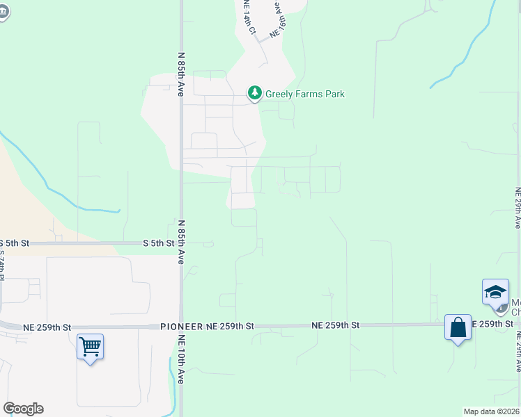 map of restaurants, bars, coffee shops, grocery stores, and more near 26821 Northeast 10th Avenue in Ridgefield