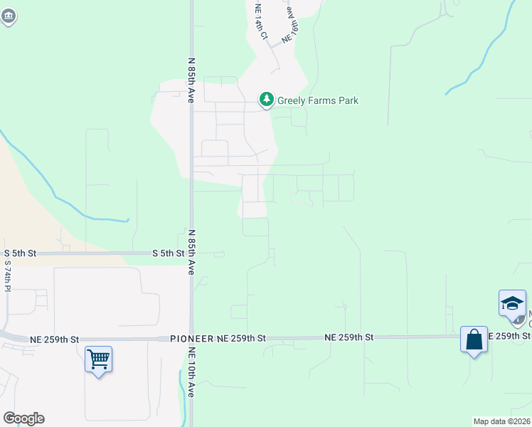 map of restaurants, bars, coffee shops, grocery stores, and more near 26821 Northeast 10th Avenue in Ridgefield