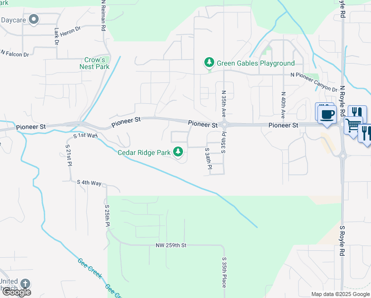 map of restaurants, bars, coffee shops, grocery stores, and more near 3139 South 2nd Street in Ridgefield