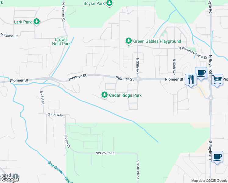 map of restaurants, bars, coffee shops, grocery stores, and more near 3139 South 2nd Street in Ridgefield