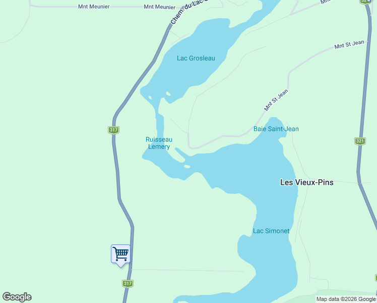 map of restaurants, bars, coffee shops, grocery stores, and more near 1461 Montée Saint Jean in Outaouais