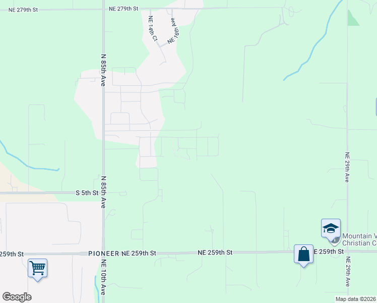 map of restaurants, bars, coffee shops, grocery stores, and more near 9039 South 2nd Lane in Ridgefield