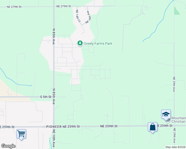 map of restaurants, bars, coffee shops, grocery stores, and more near 26821 Northeast 10th Avenue in Ridgefield