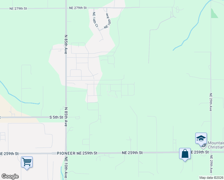 map of restaurants, bars, coffee shops, grocery stores, and more near 9008 South 2nd Lane in Ridgefield