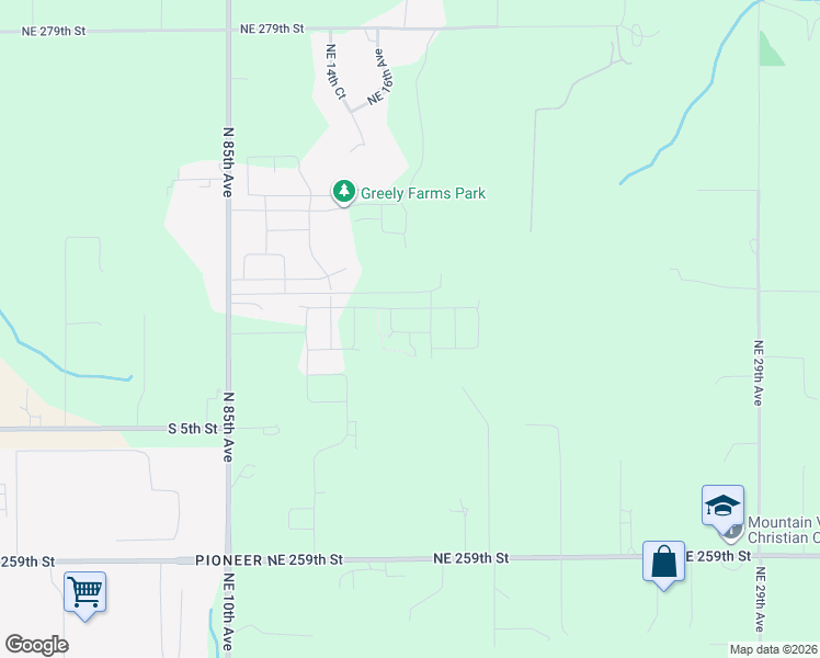 map of restaurants, bars, coffee shops, grocery stores, and more near 26821 Northeast 10th Avenue in Ridgefield