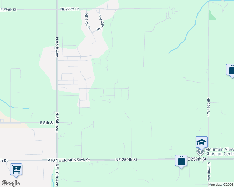 map of restaurants, bars, coffee shops, grocery stores, and more near 130 South 91st Place in Ridgefield