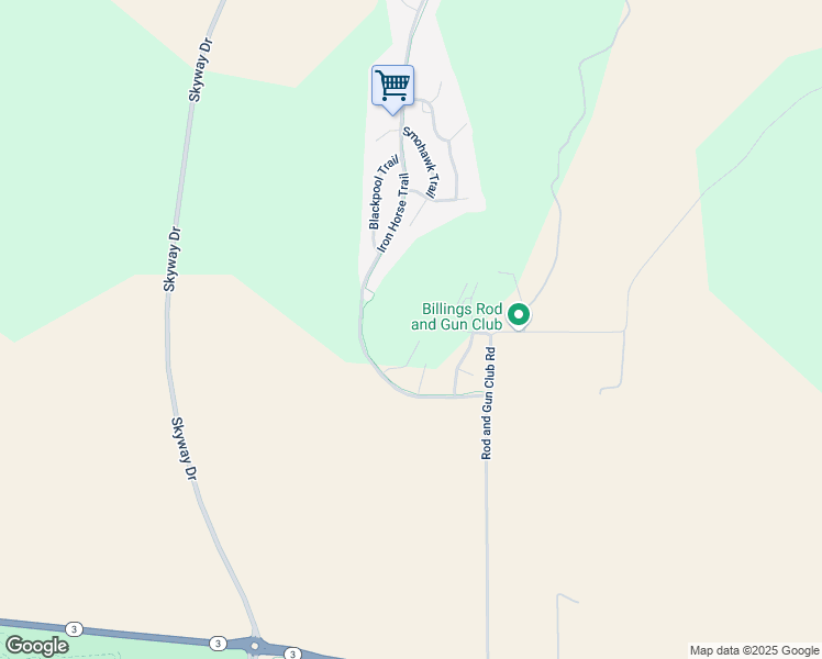 map of restaurants, bars, coffee shops, grocery stores, and more near 13 PIne Village Trail in Billings