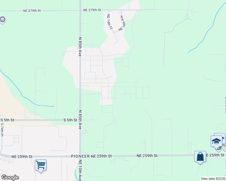 map of restaurants, bars, coffee shops, grocery stores, and more near 119 South 89th Place in Ridgefield