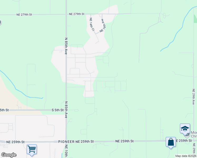 map of restaurants, bars, coffee shops, grocery stores, and more near 8916 South 1st Street in Ridgefield