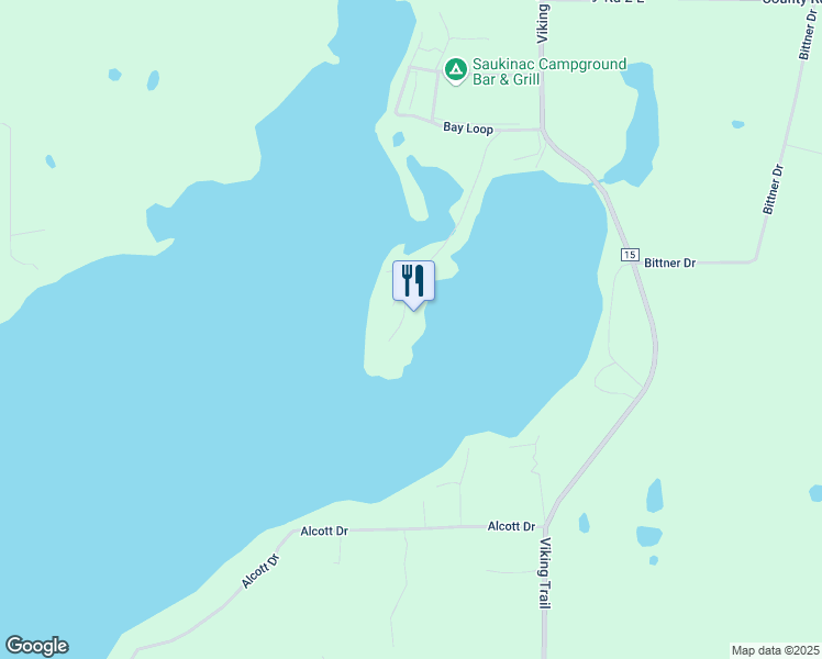 map of restaurants, bars, coffee shops, grocery stores, and more near 12818 Bayview Drive in Sauk Centre
