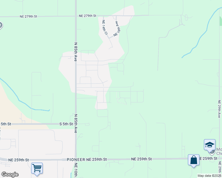 map of restaurants, bars, coffee shops, grocery stores, and more near 8908 South 1st Street in Ridgefield
