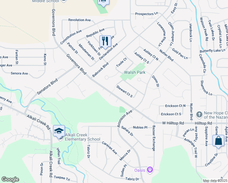 map of restaurants, bars, coffee shops, grocery stores, and more near 939 Governors Boulevard in Billings