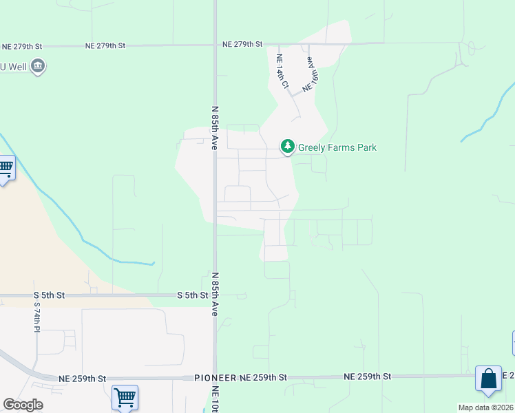 map of restaurants, bars, coffee shops, grocery stores, and more near 8518 North 1St Circle in Ridgefield