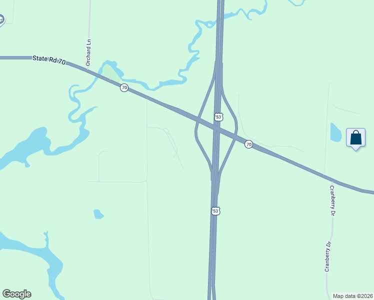 map of restaurants, bars, coffee shops, grocery stores, and more near State Road 70 in Spooner