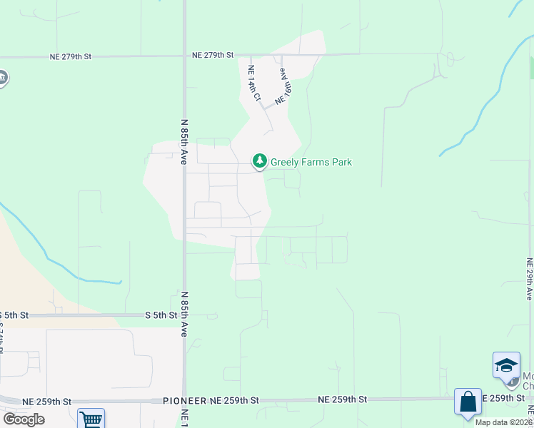 map of restaurants, bars, coffee shops, grocery stores, and more near 8827 North 1St Circle in Ridgefield