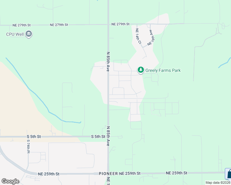 map of restaurants, bars, coffee shops, grocery stores, and more near 26901 North 85th Avenue in Ridgefield
