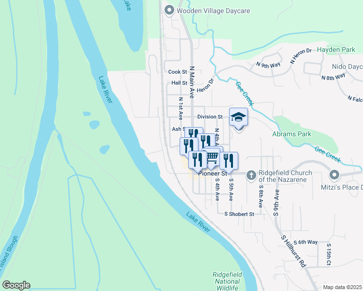 map of restaurants, bars, coffee shops, grocery stores, and more near 9 Mill Street in Ridgefield