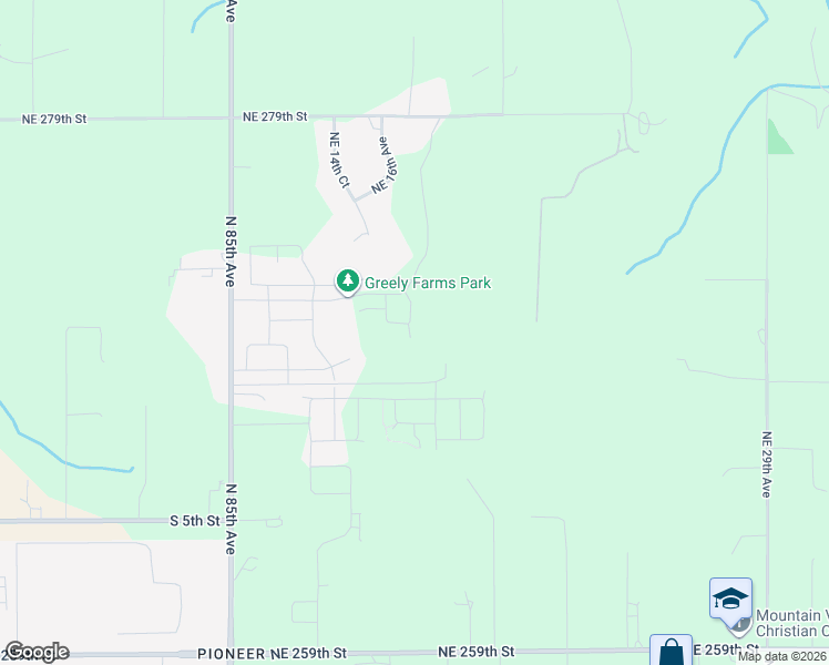map of restaurants, bars, coffee shops, grocery stores, and more near 26901 Northeast 10th Avenue in Ridgefield