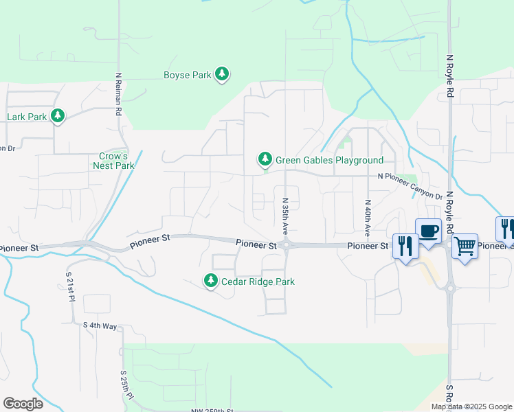 map of restaurants, bars, coffee shops, grocery stores, and more near 3303 North 3rd Street in Ridgefield