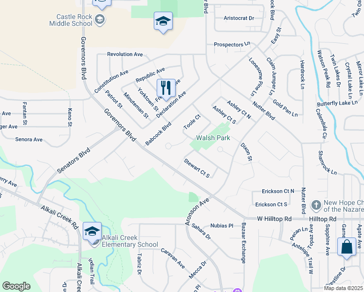 map of restaurants, bars, coffee shops, grocery stores, and more near 1021 Toole Circle in Billings