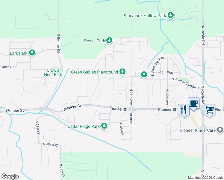 map of restaurants, bars, coffee shops, grocery stores, and more near 213 North 32nd Avenue in Ridgefield
