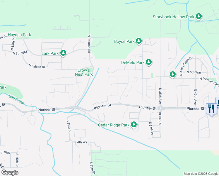 map of restaurants, bars, coffee shops, grocery stores, and more near 231 North 28th Place in Ridgefield