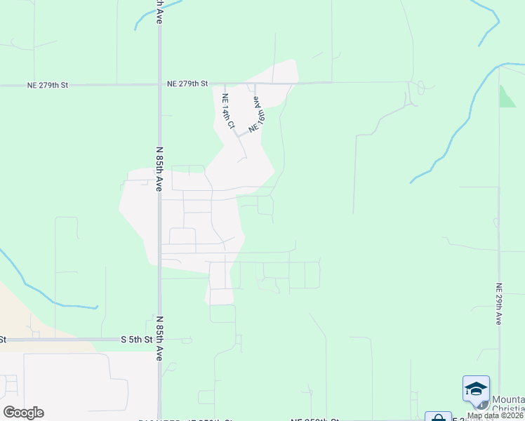 map of restaurants, bars, coffee shops, grocery stores, and more near 210 North 89th Loop in Ridgefield