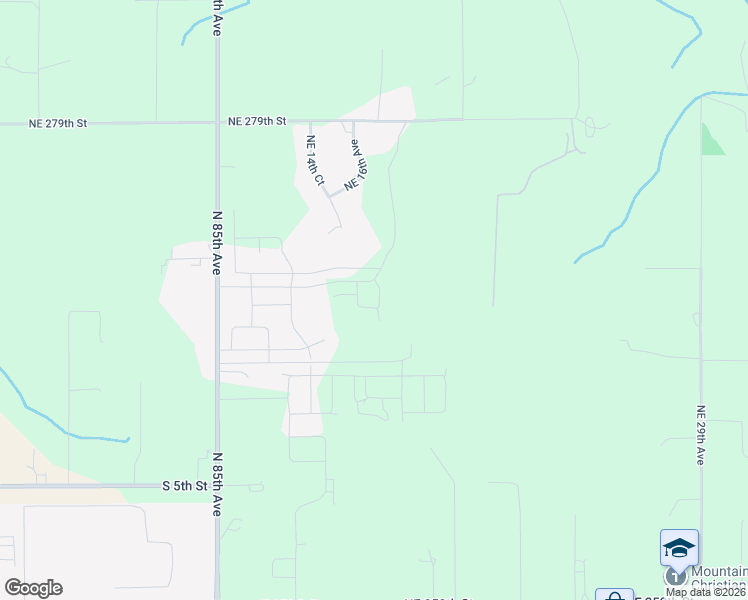map of restaurants, bars, coffee shops, grocery stores, and more near 207 North 89th Loop in Ridgefield