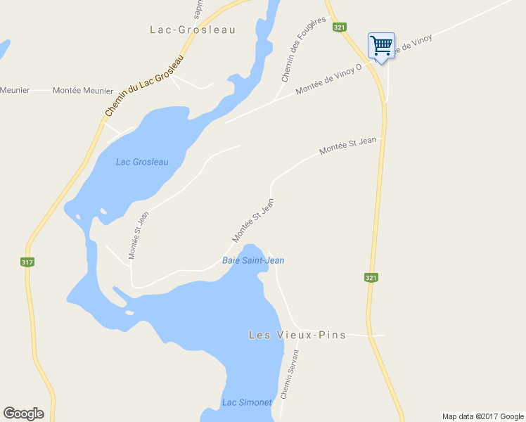 map of restaurants, bars, coffee shops, grocery stores, and more near 1401 Montée Saint Jean in Saint-André-Avellin
