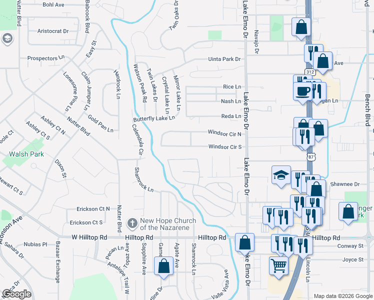 map of restaurants, bars, coffee shops, grocery stores, and more near 32 King Arthur Drive in Billings